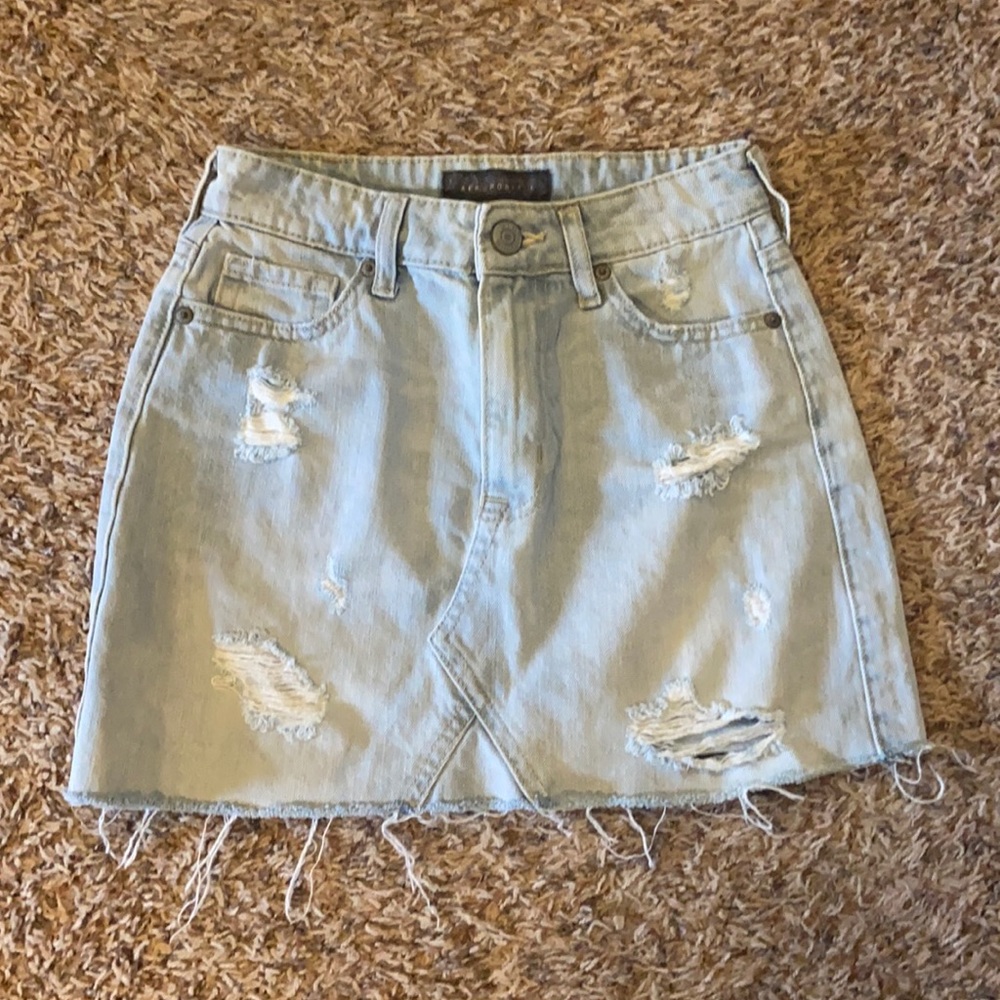Aeropostale Distressed Denim Skirt